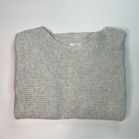 Purejill Pure Jill Cotton Ribbed Dolman 3/4 sleeve Top Sweater - Picture 9 of 9